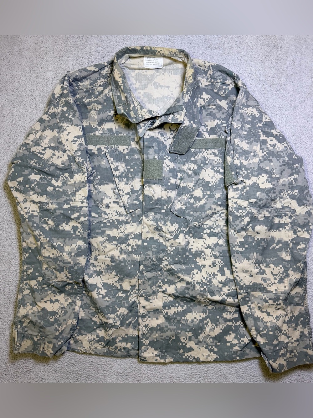 US Army Combat Uniform Coat Large Long UCP Digital Camo ACU Utility Jacket